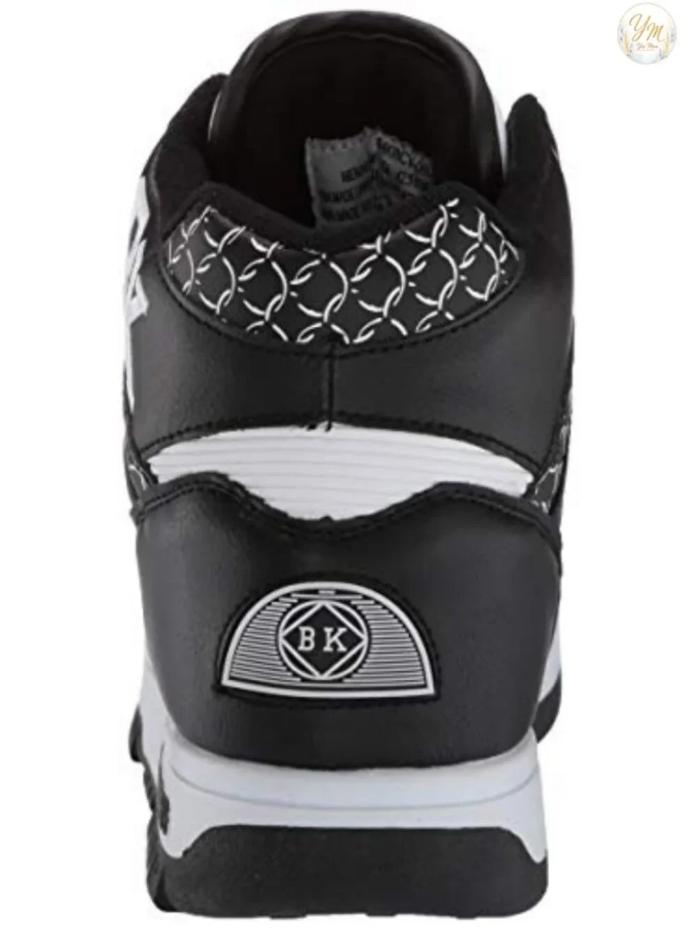 Men's Retro High-Top Basketball Sneakers Faux Leather Lace-Up